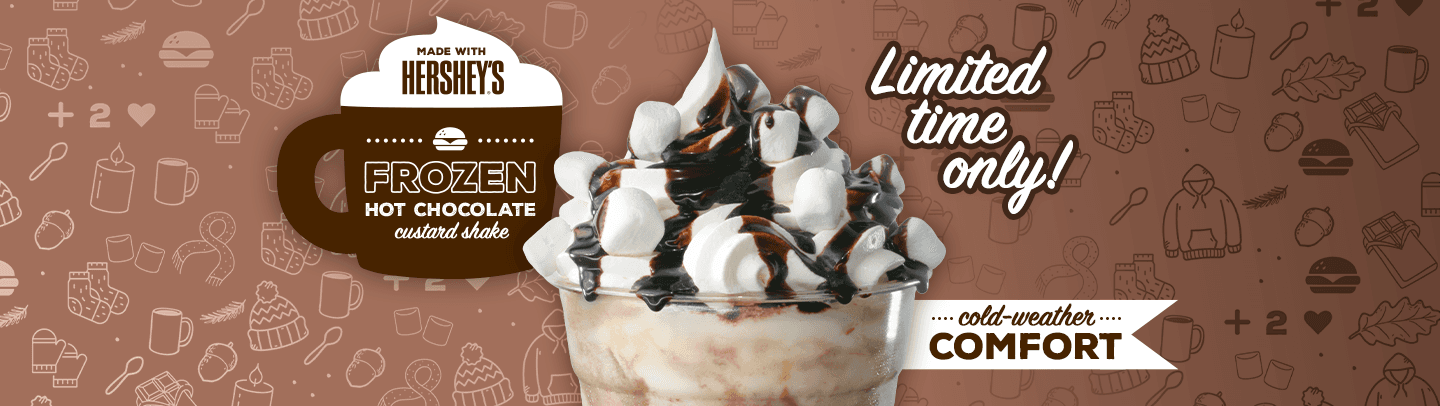Frozen Hot Chocolate Shake - Limited time offer at Savvy Sliders
